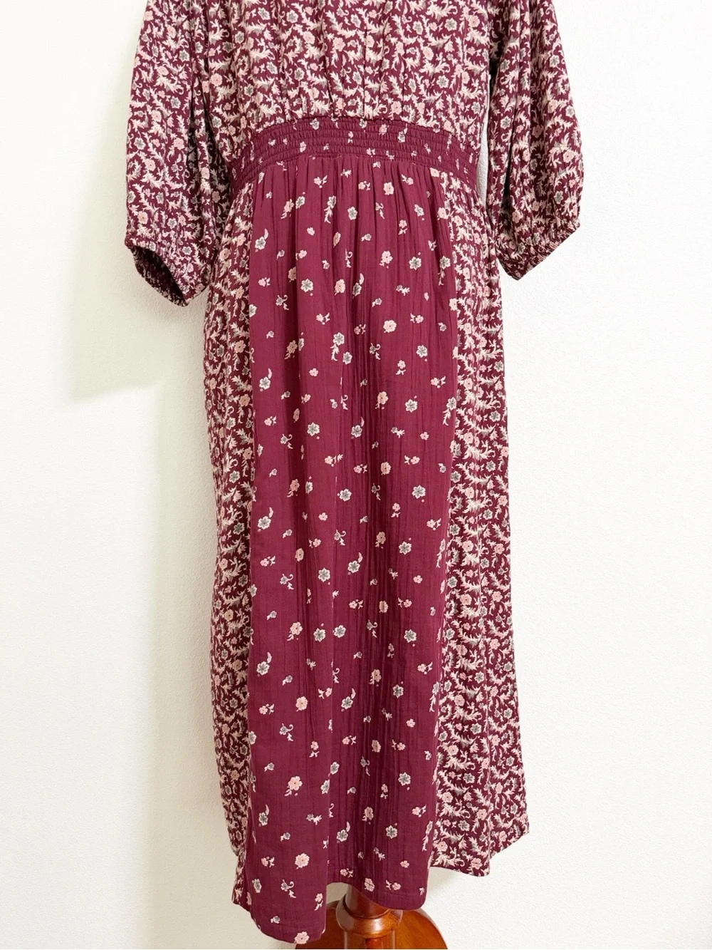 Fat Face Kelly Red Wild Ditsy Floral Cotton Boho Midi Dress - Picture 8 of 15